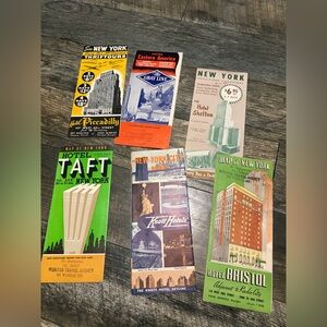 Vintage NYC New York City Lot of 6 Brochures Souvenir travel Guide Maps